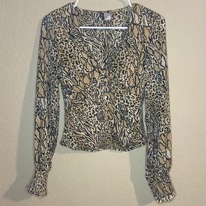 H&M Cheetah Print Top